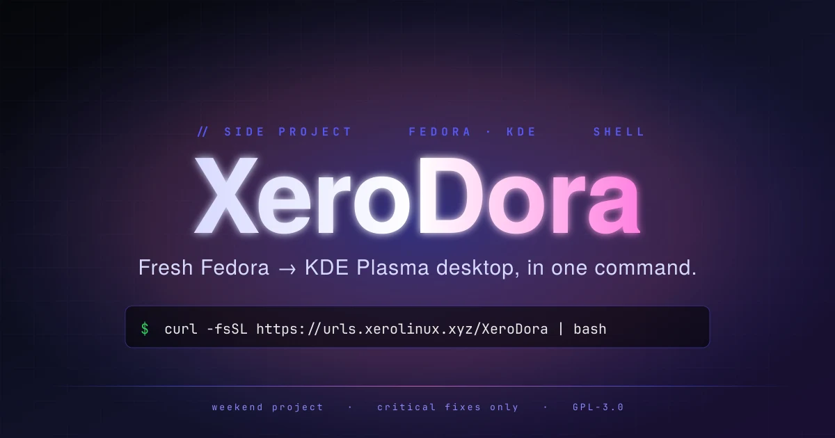 XeroDora: a Fedora-side Weekend Project